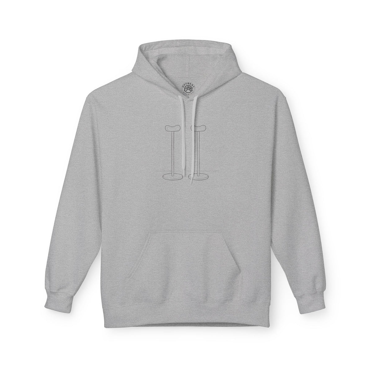 Minimalist Handbalancing Canes Fleece Hoodie