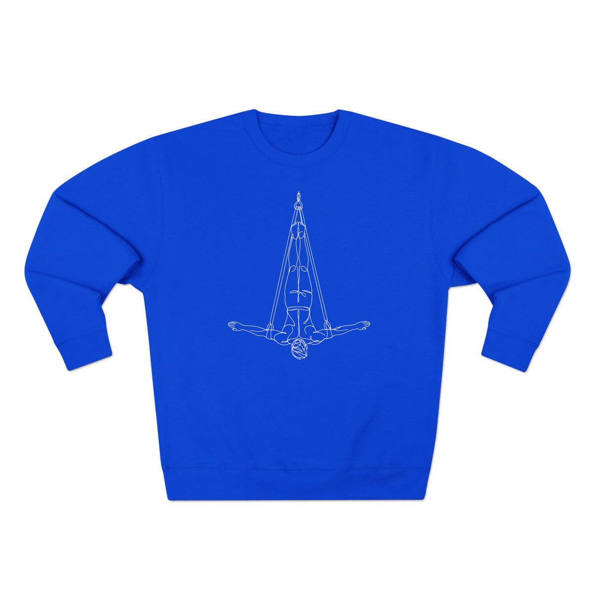 Line Art Aerial Straps Masculine Figure Crewneck Sweatshirt