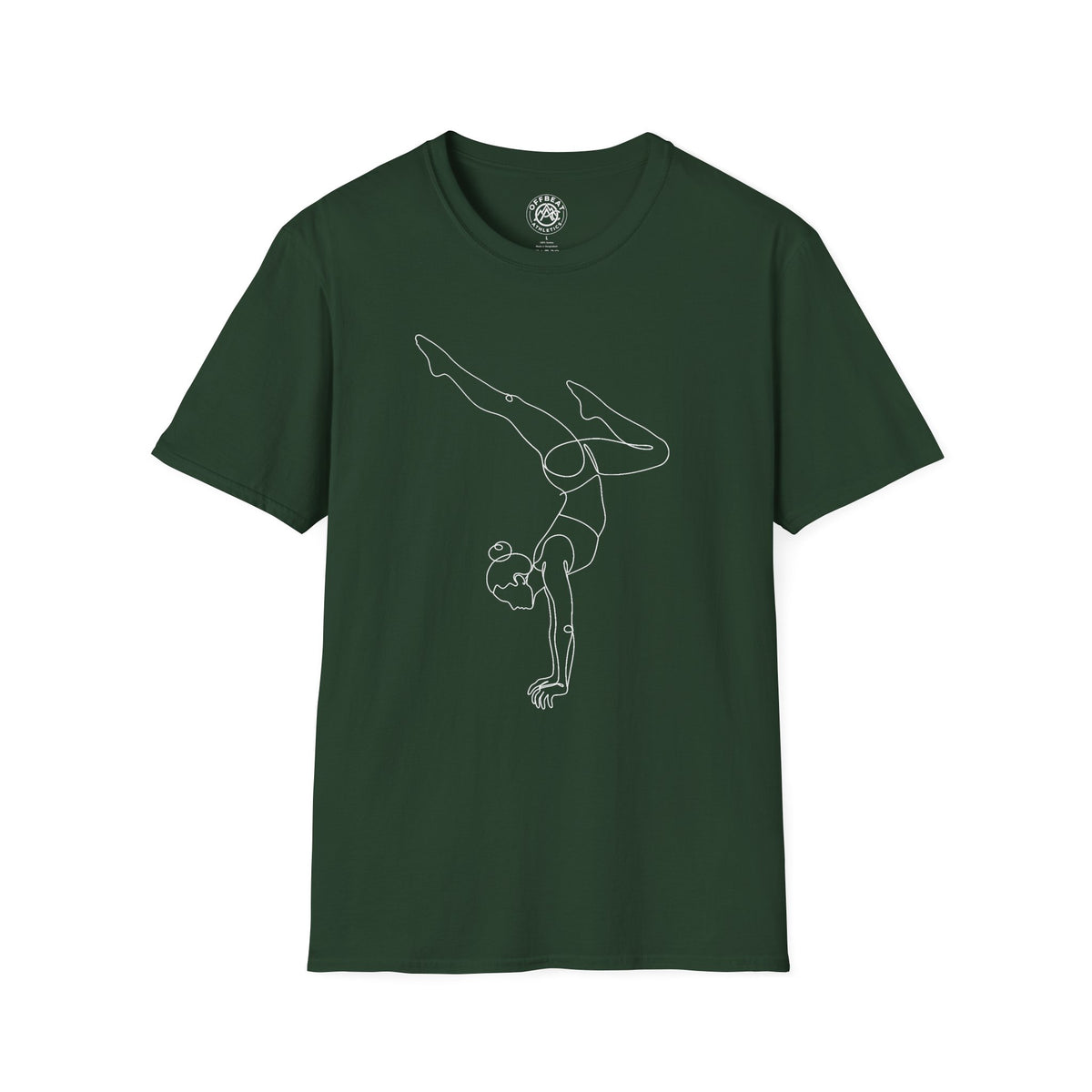 Line Art Handbalancing Feminine Figure T-Shirt