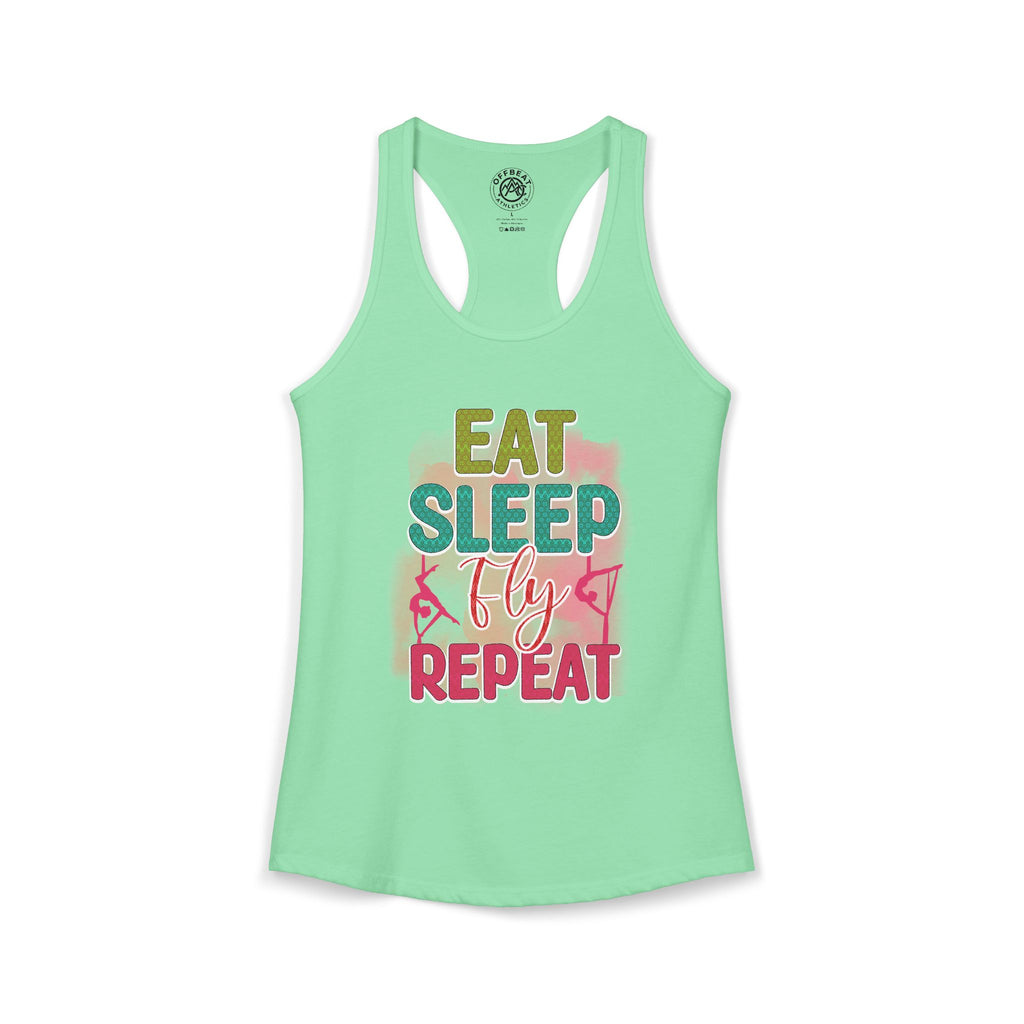 Women's Eat. Sleep. Fly. Repeat. Racerback Tank