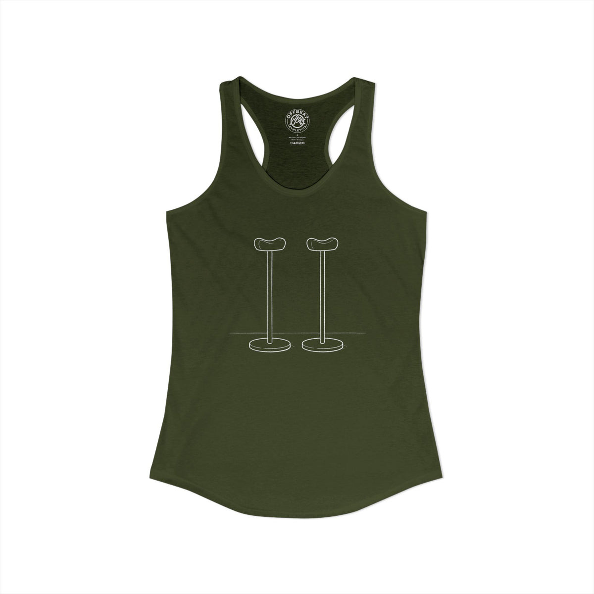 Women's Minimalist Handbalancing Canes Racerback Tank