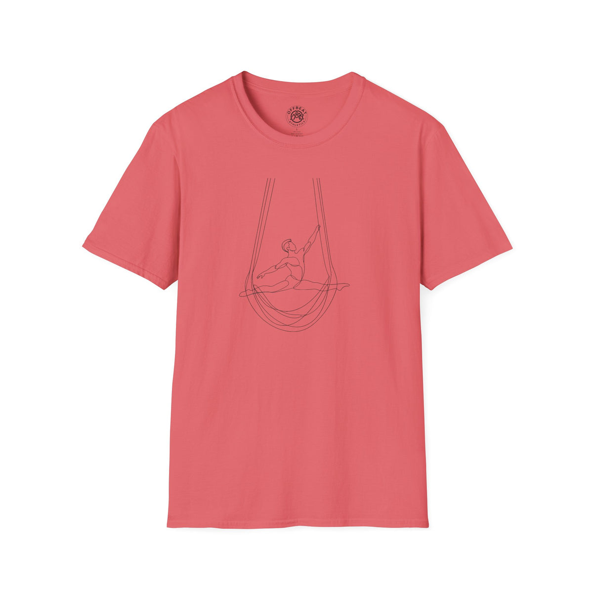 Line Art Aerial Hammock Masculine Figure T-Shirt