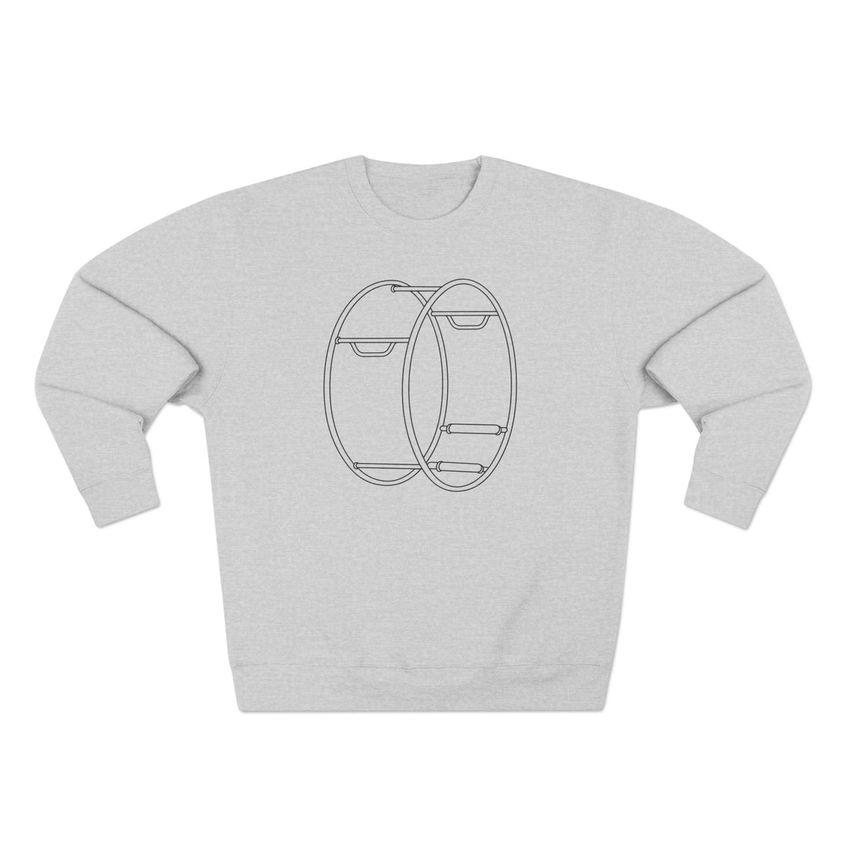 Minimalist German Gym Wheel Crewneck Sweatshirt