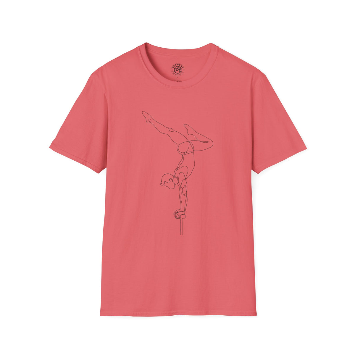 Line Art Handbalancing Masculine Figure T-Shirt