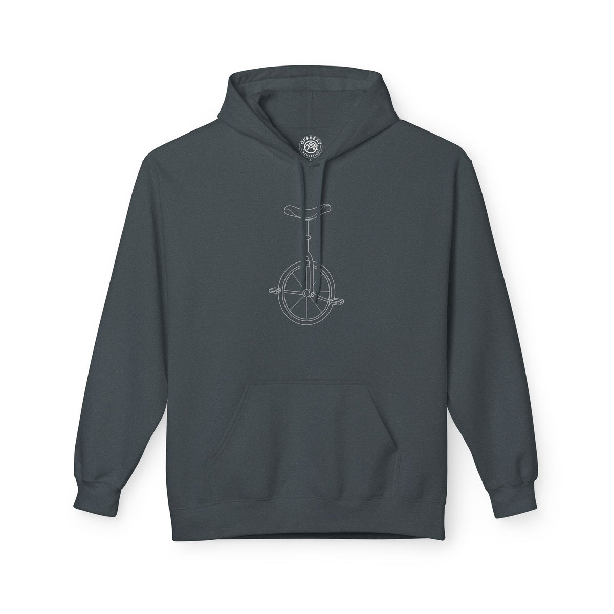 Minimalist Unicycle Line Art Fleece Hoodie