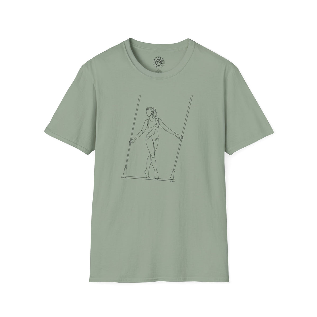 Line Art Trapeze Feminine Figure T-Shirt
