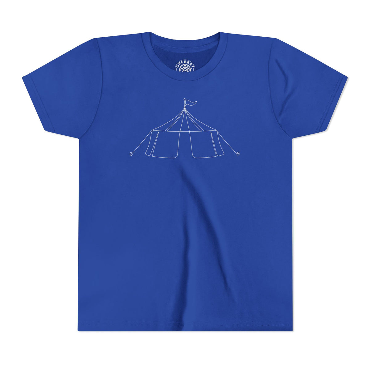Youth Tee — Minimalist Circus Tent Graphic Kids Shirt