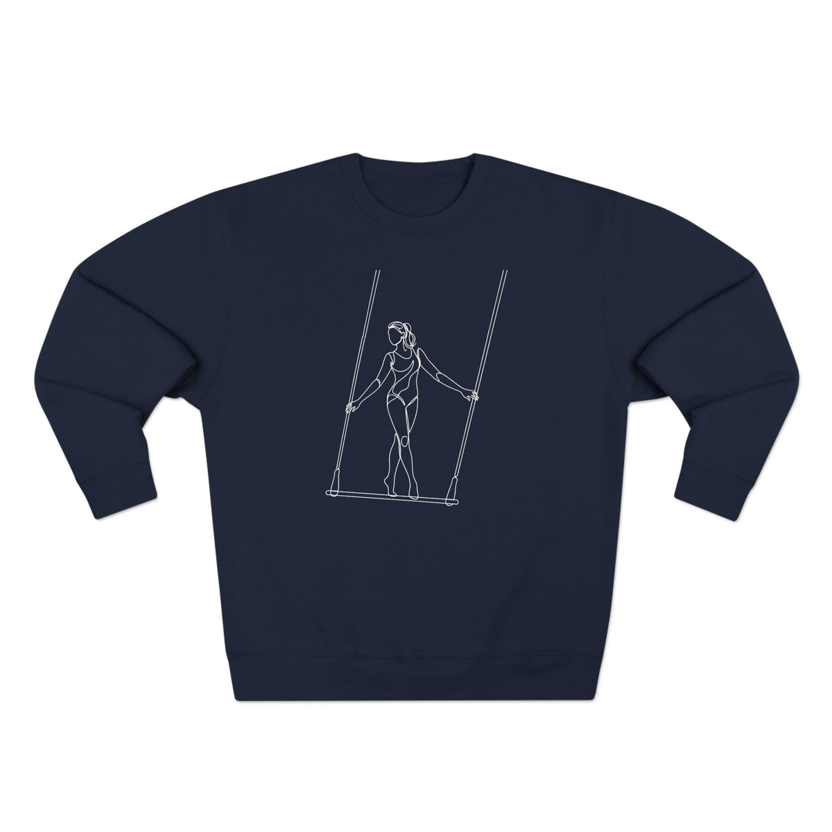Line Art Trapezed Female Figure Crewneck Sweatshirt