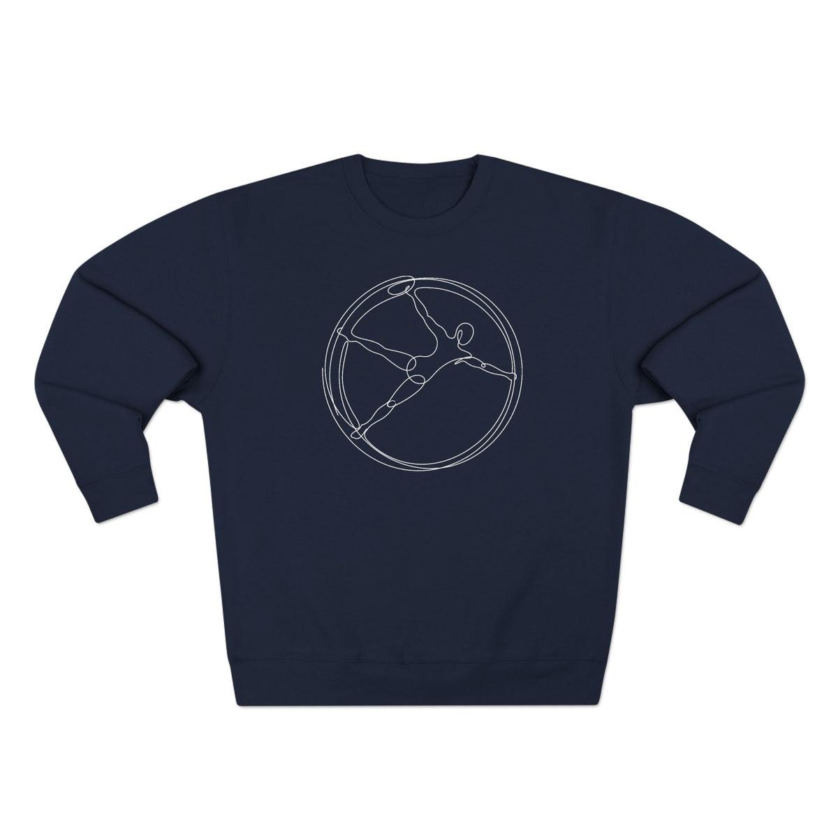 Line Art German Gym Wheel Crewneck Sweatshirt