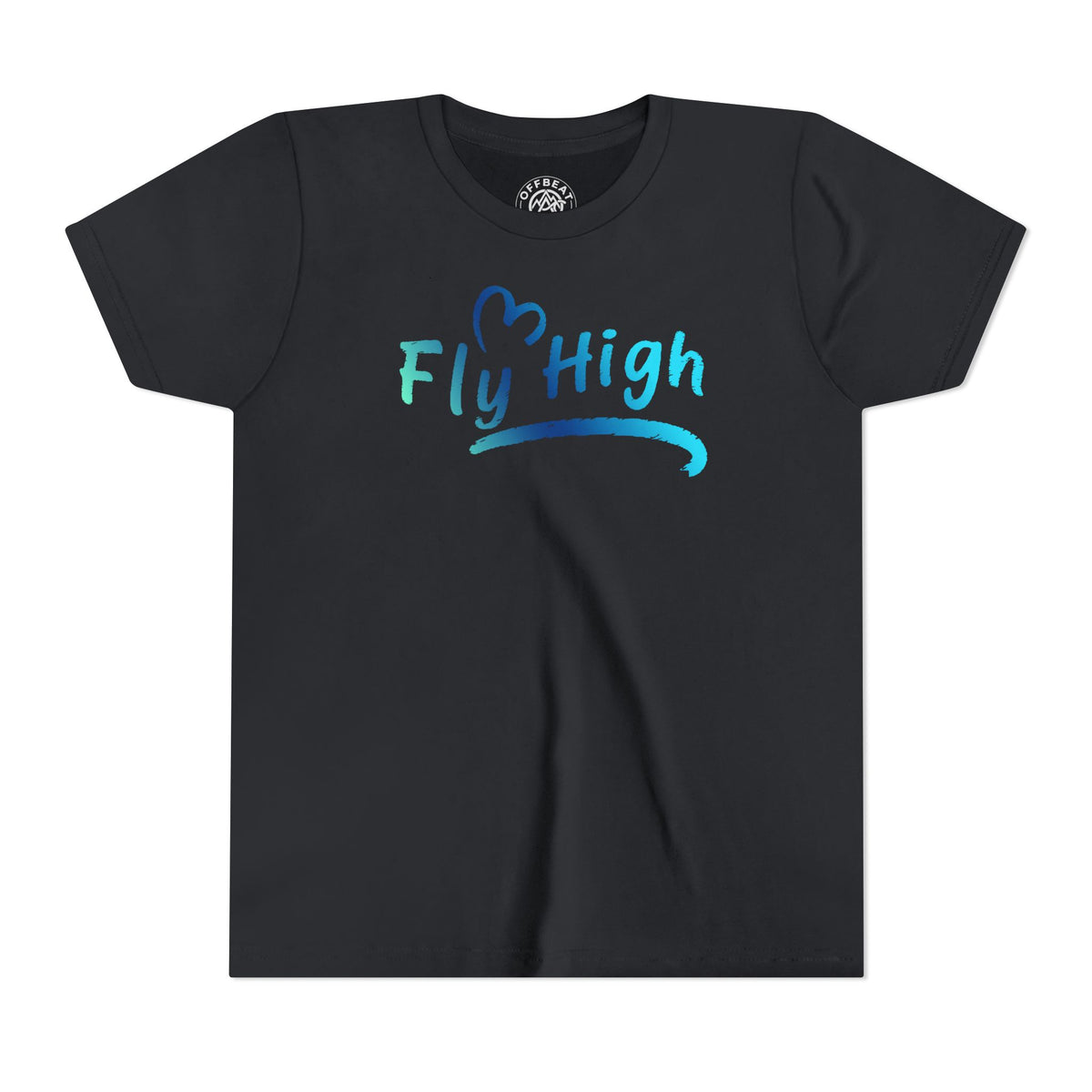 Youth Tee — "Fly High" Inspirational Blue Kids Shirt