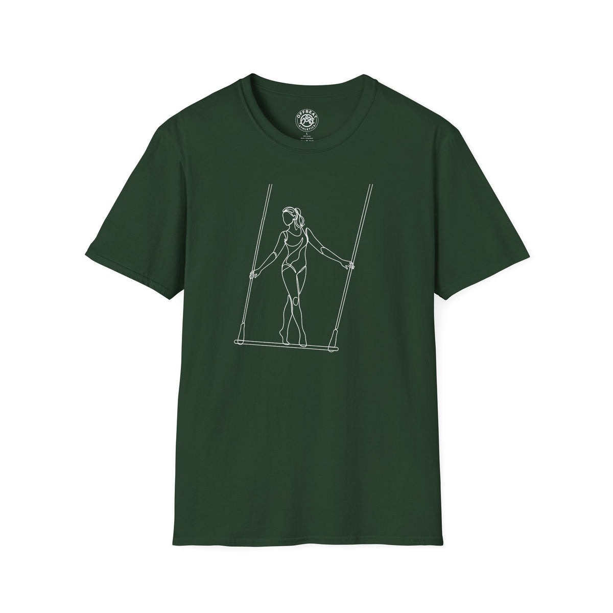 Line Art Trapeze Feminine Figure T-Shirt