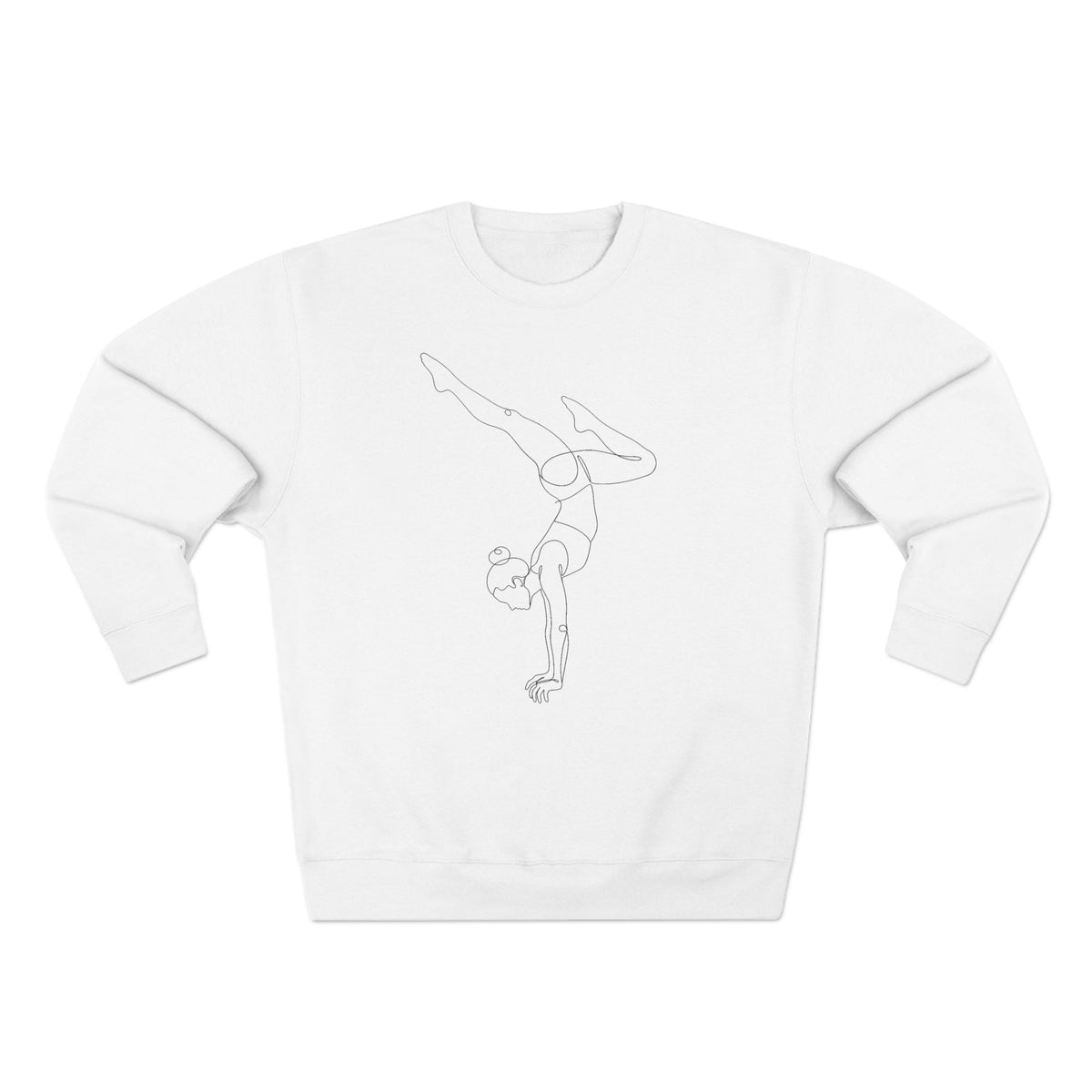 Line Art Handbalancer Feminine Figure Crewneck Sweatshirt