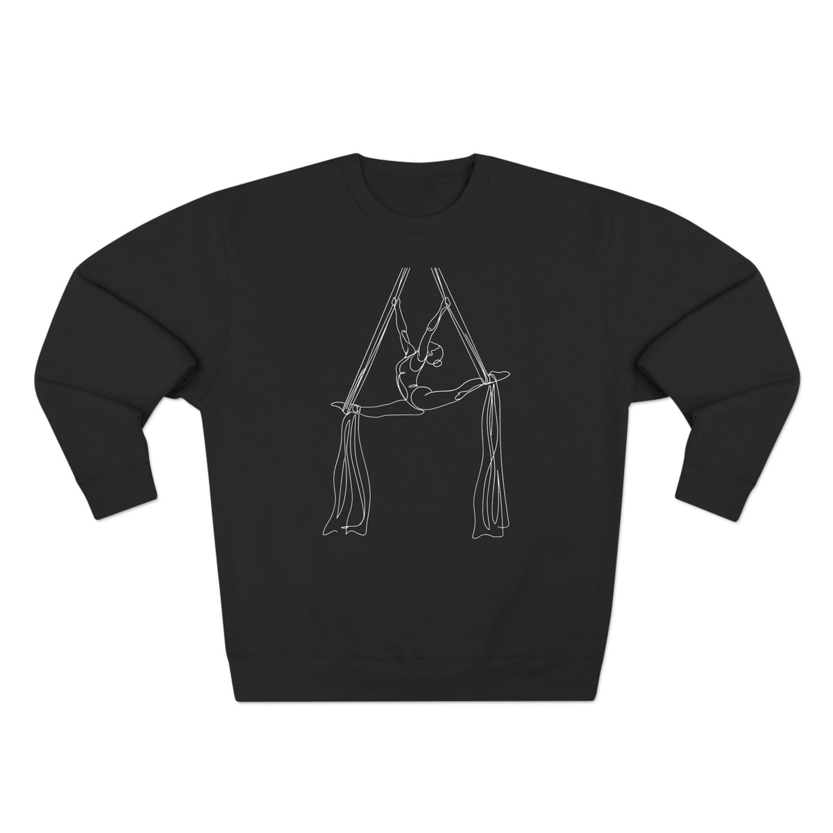 Line Art Aerial Silks Feminine Figure Crewneck Sweatshirt