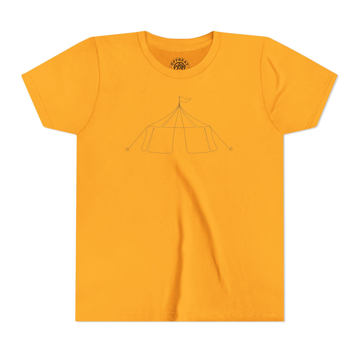 Youth Tee — Minimalist Circus Tent Graphic Kids Shirt