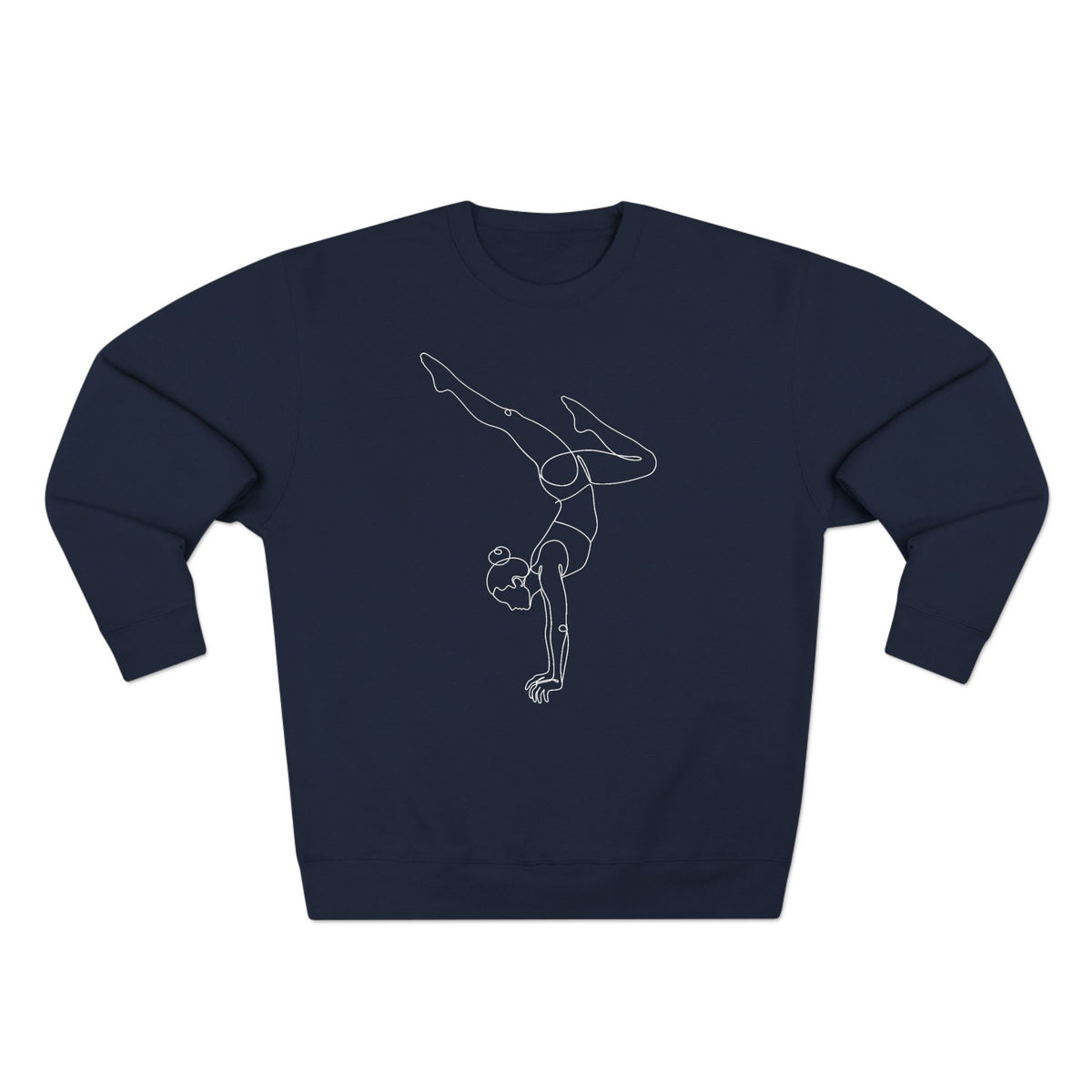Line Art Handbalancer Feminine Figure Crewneck Sweatshirt