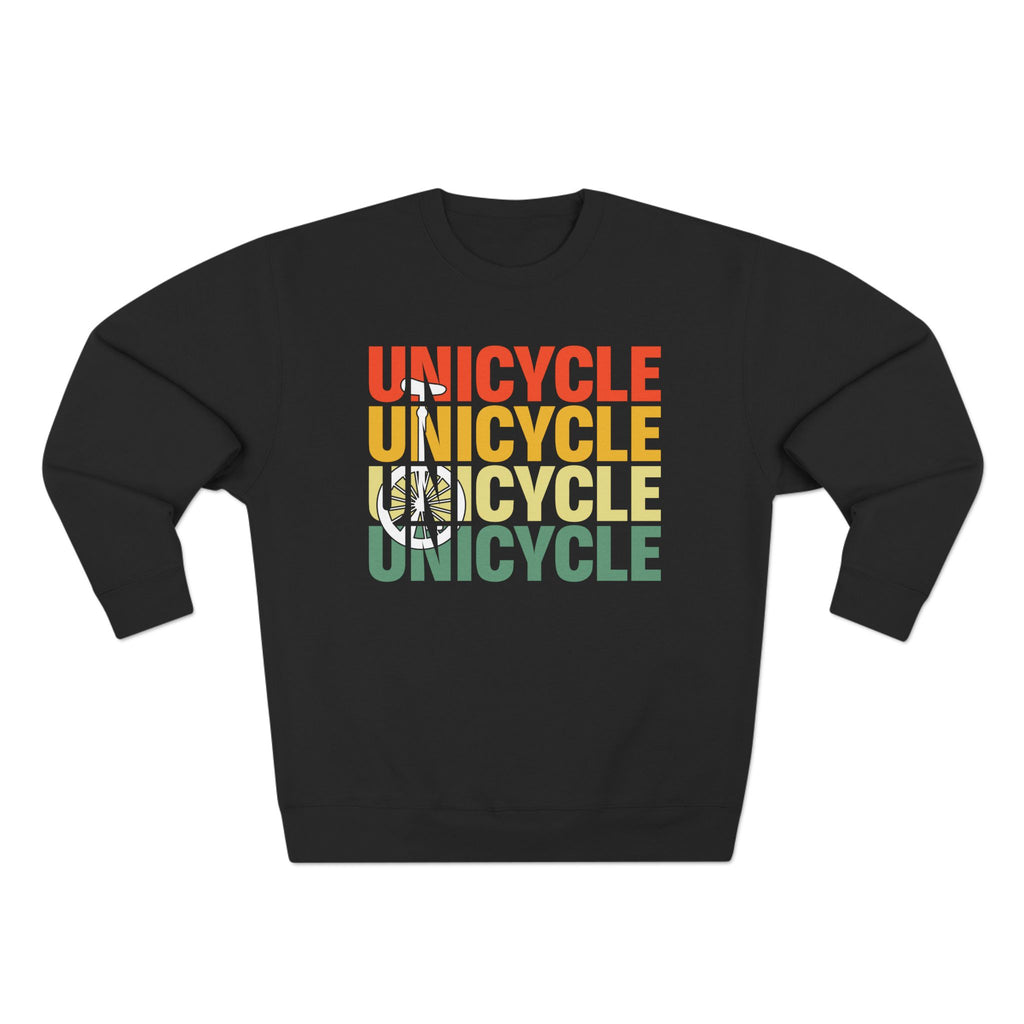 Unicycle Rainbow Graphic Crewneck Sweatshirt