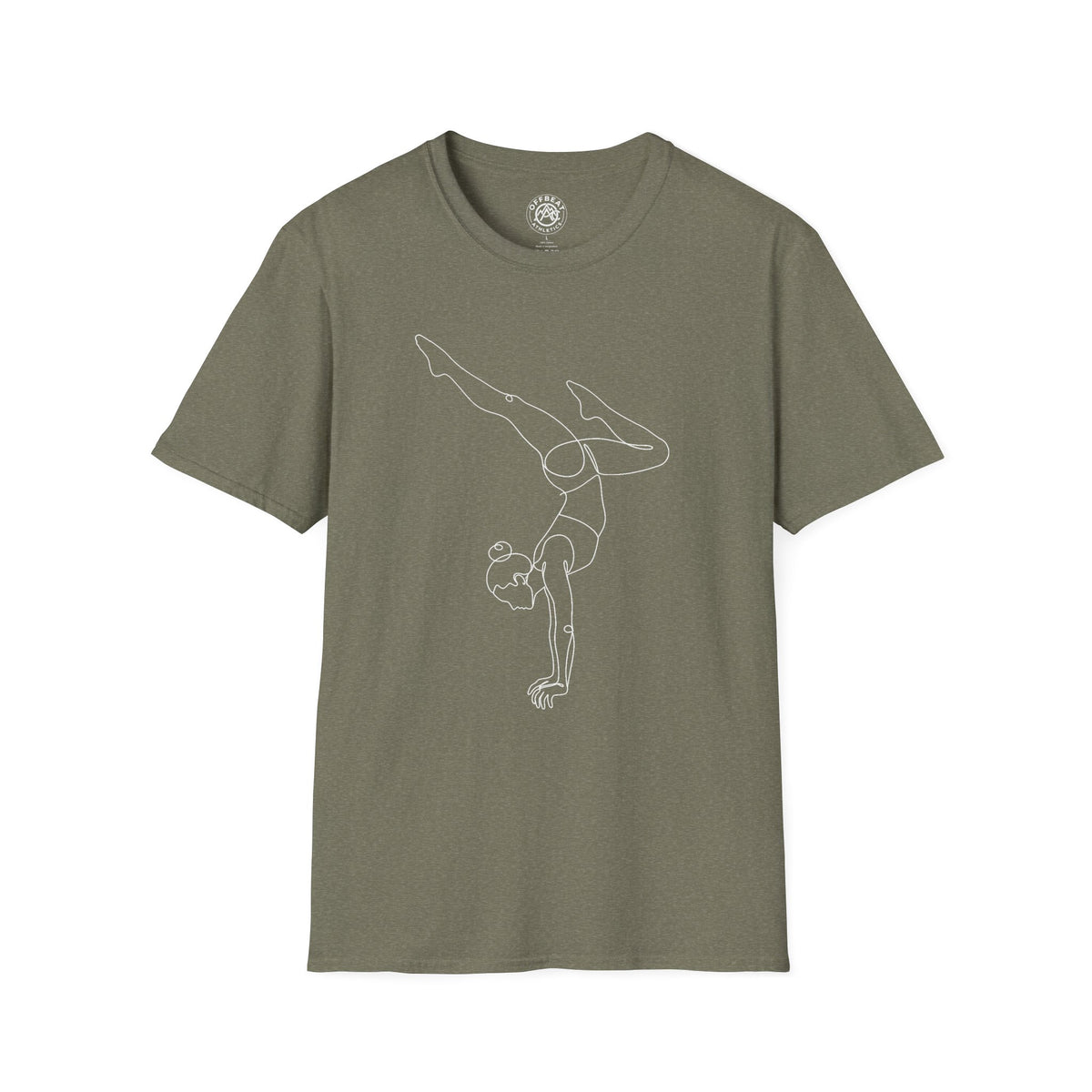 Line Art Handbalancing Feminine Figure T-Shirt
