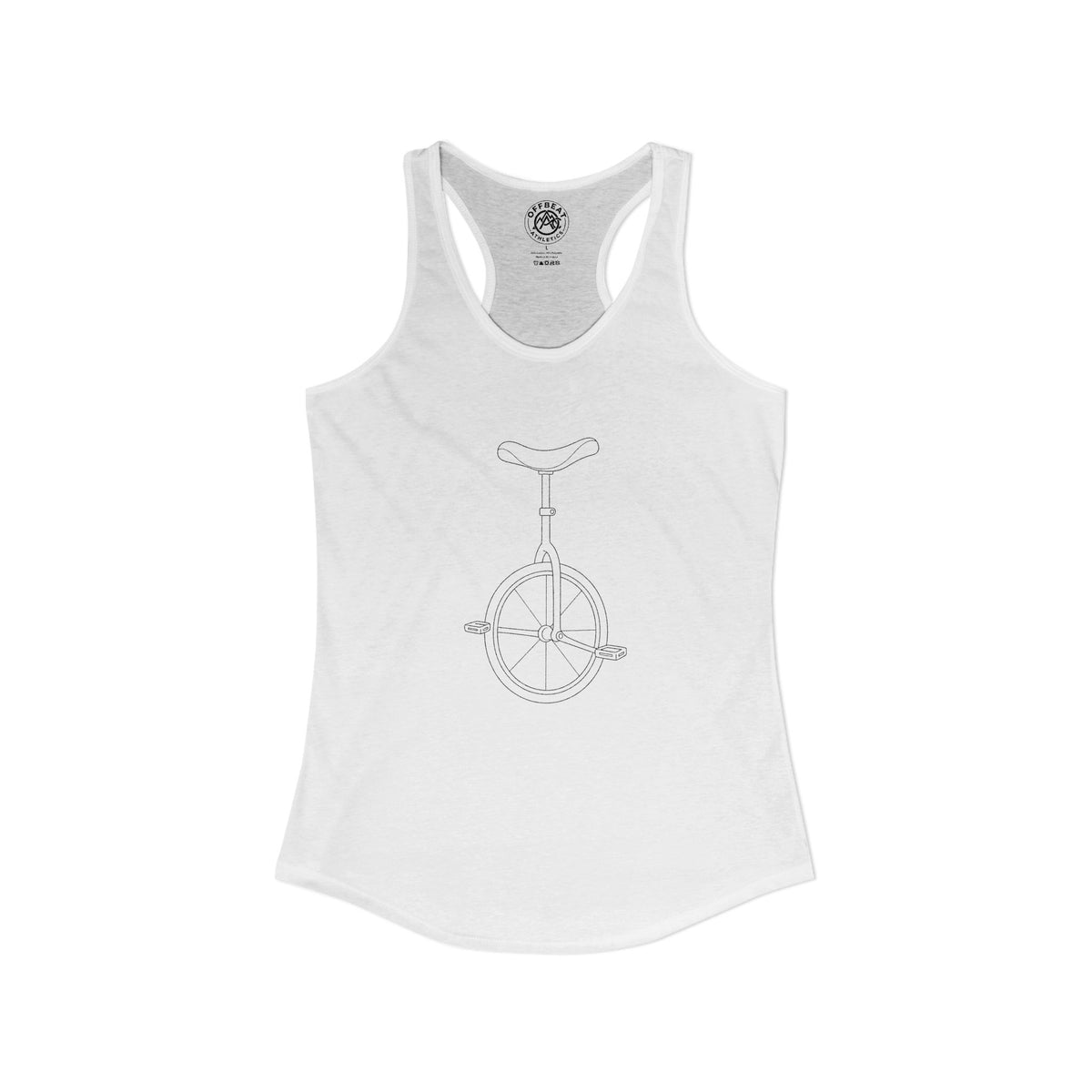 Women's Minimalist Unicycle Racerback Tank