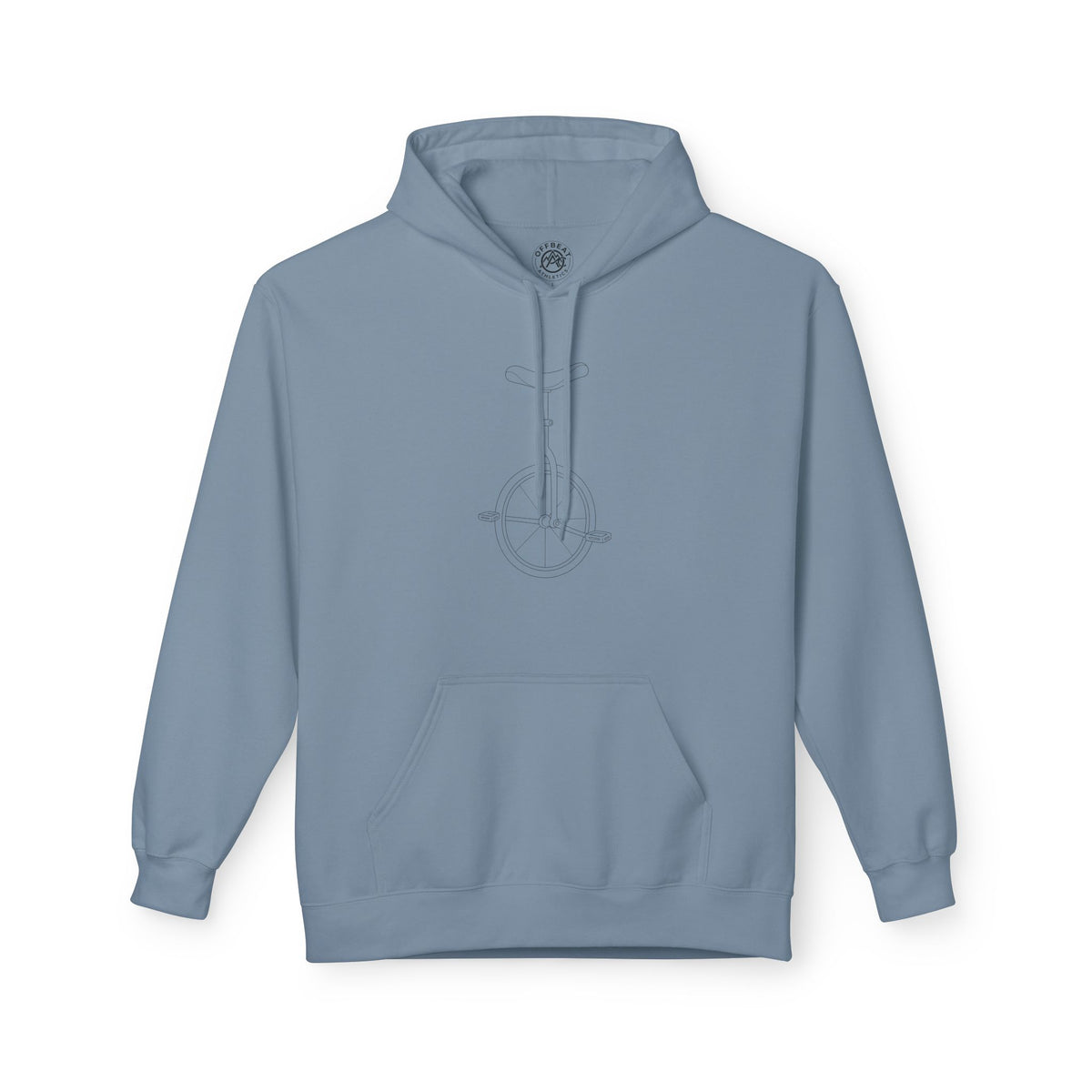 Minimalist Unicycle Line Art Fleece Hoodie