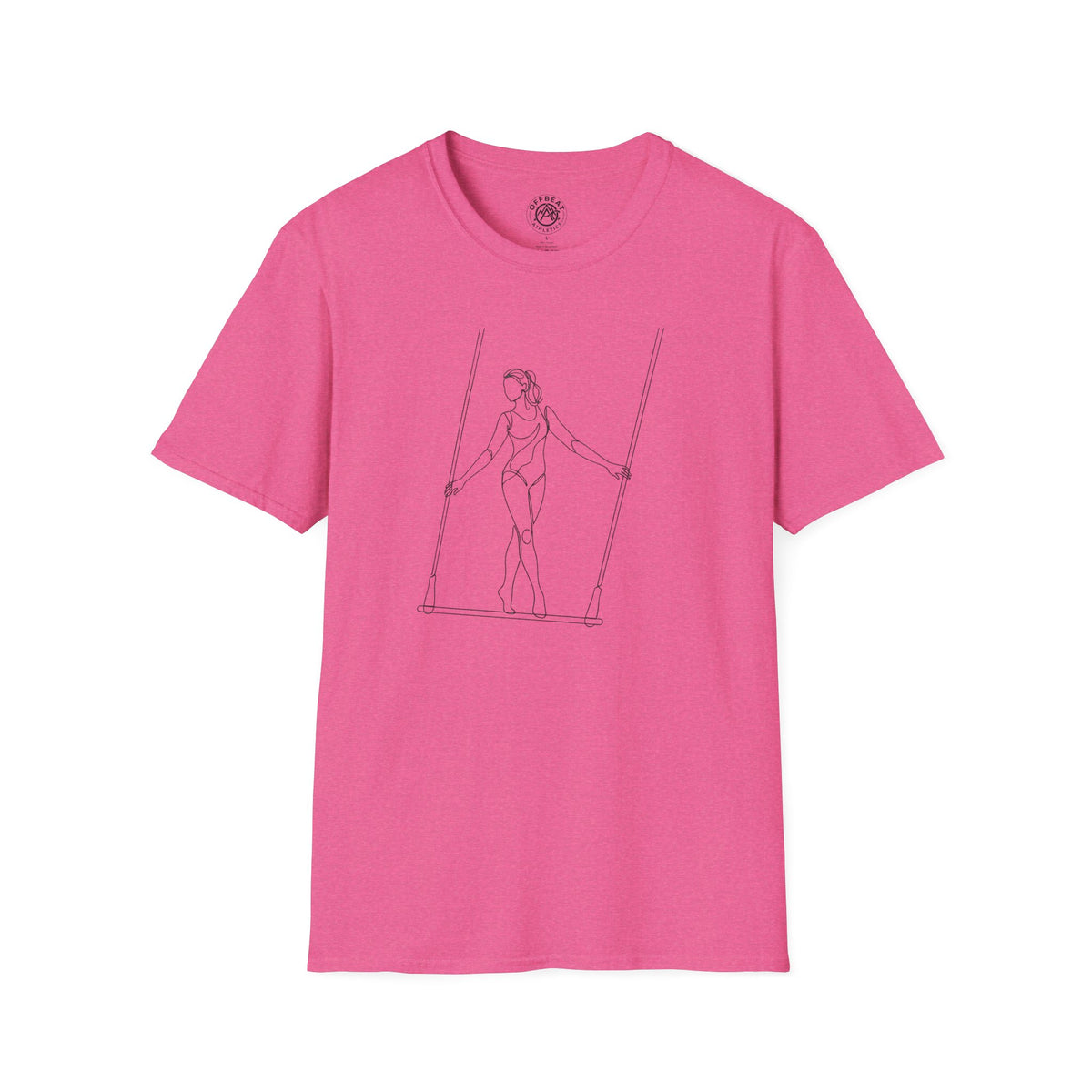 Line Art Trapeze Feminine Figure T-Shirt