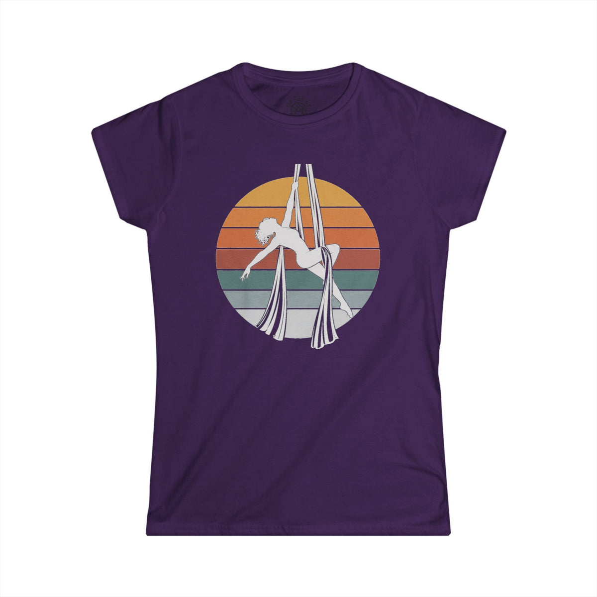 Retro Aerial Silks Sunset Softstyle Tee