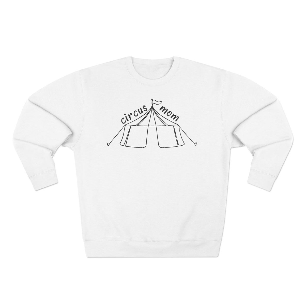Minimalist Line Art Circus Mom Crewneck Sweatshirt