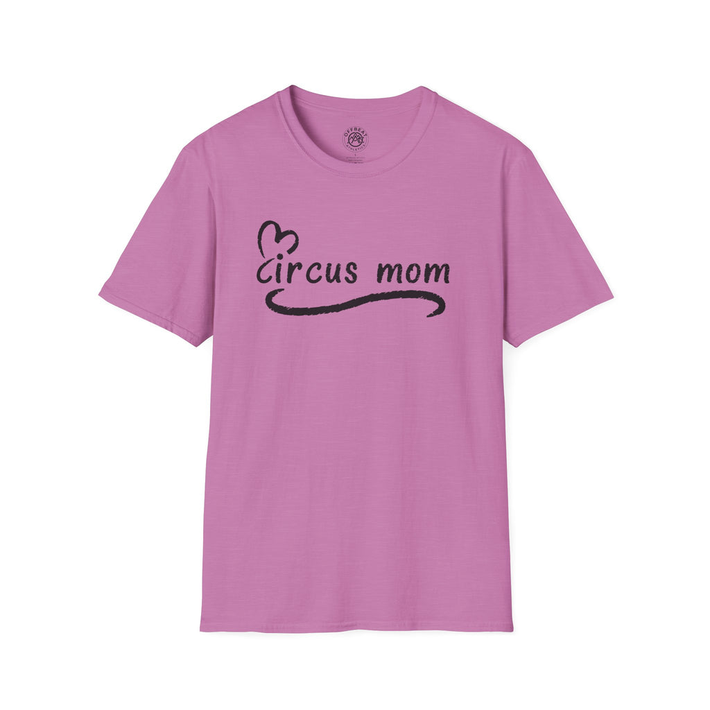 Circus Mom T-Shirt — Heart Script Tee for Family Fans