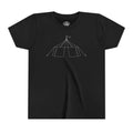 Youth Tee — Minimalist Circus Tent Graphic Kids Shirt