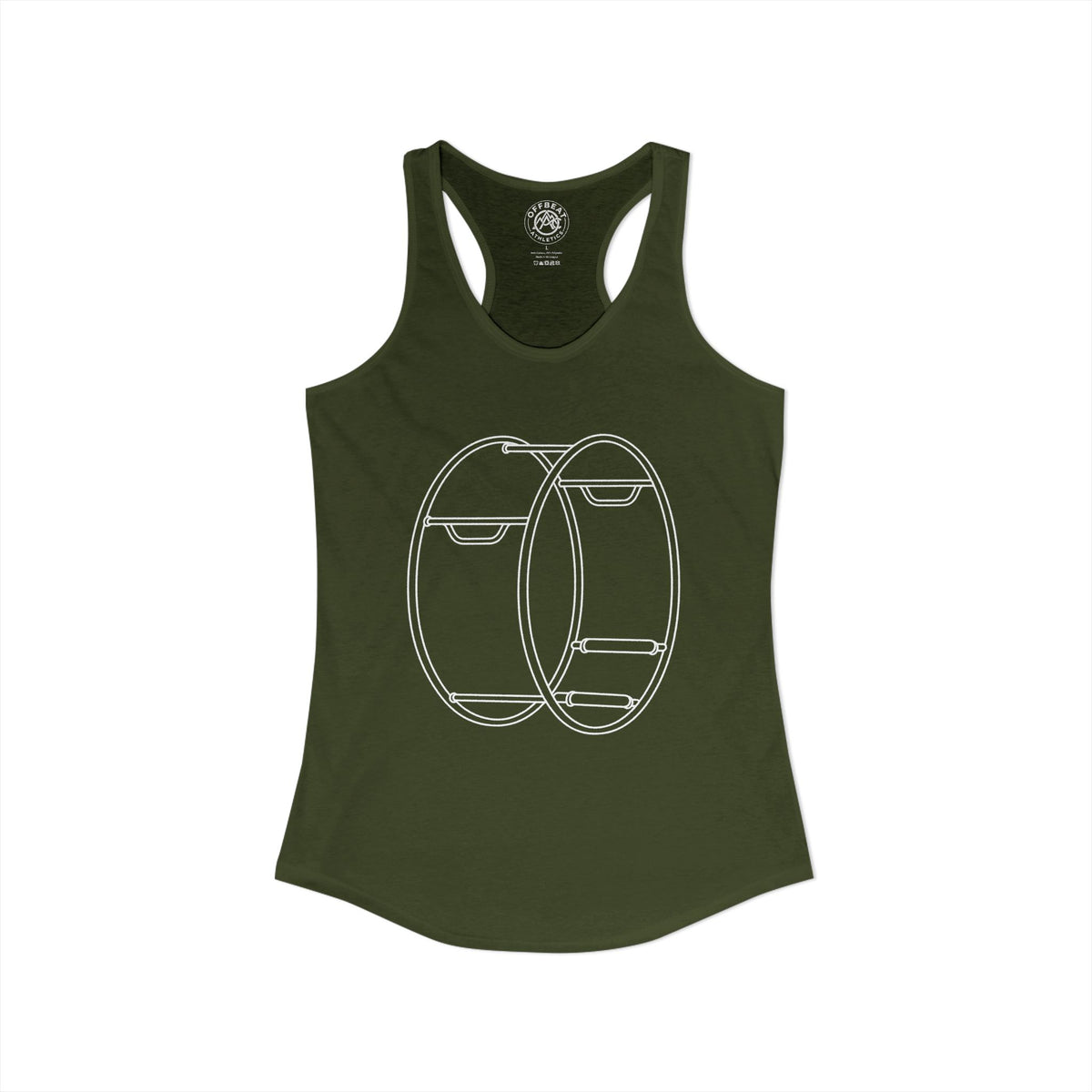 Women's Minimalist German Gym Wheel Racerback Tank