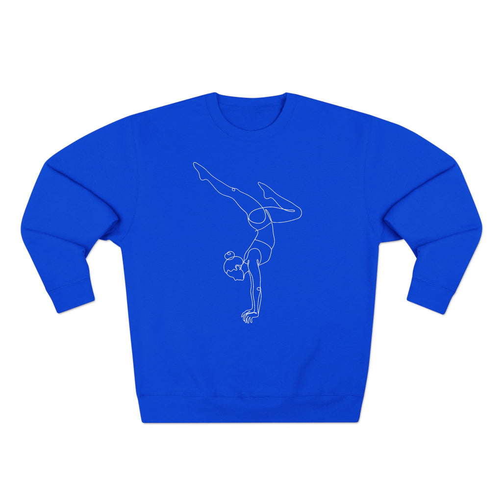 Line Art Handbalancer Feminine Figure Crewneck Sweatshirt