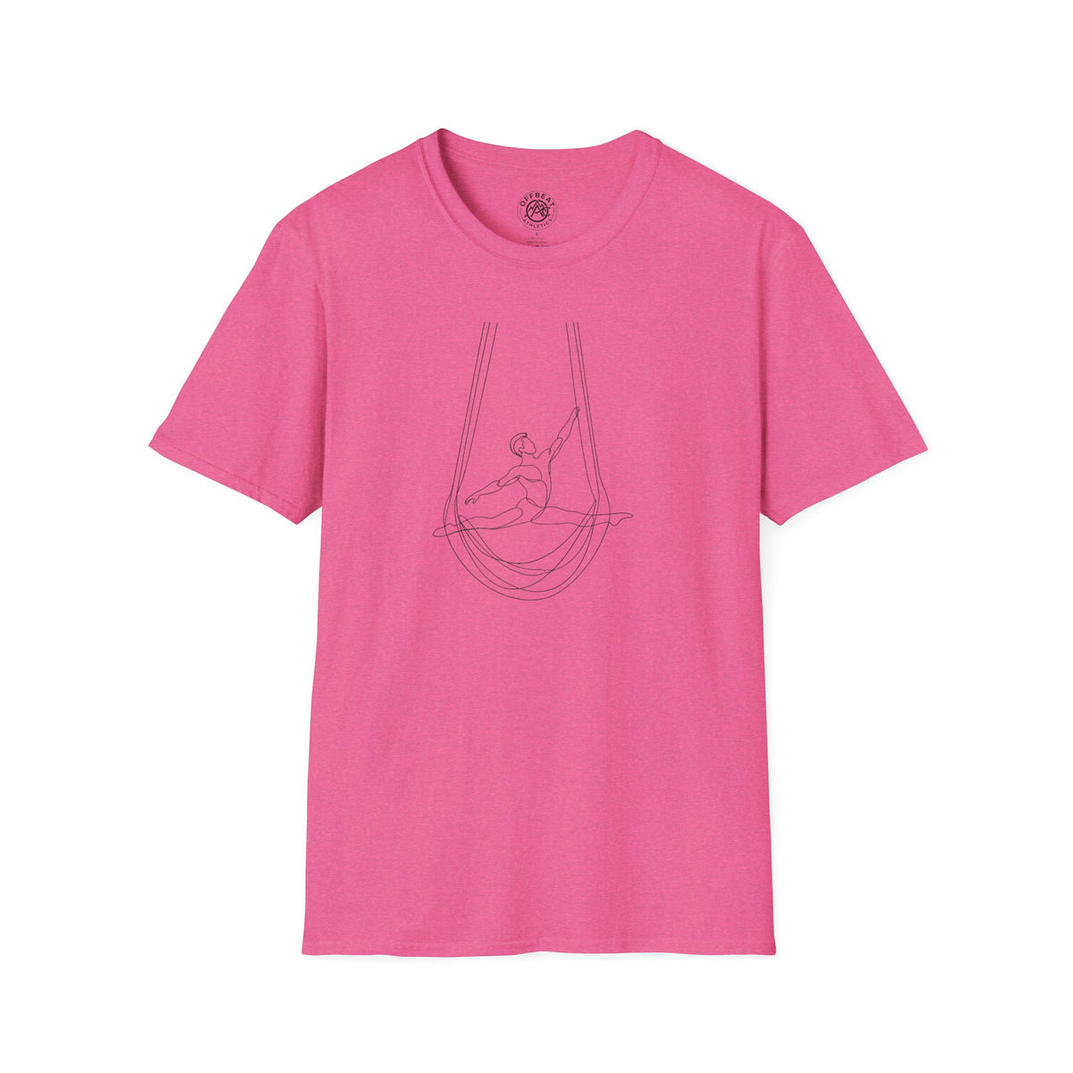 Line Art Aerial Hammock Masculine Figure T-Shirt