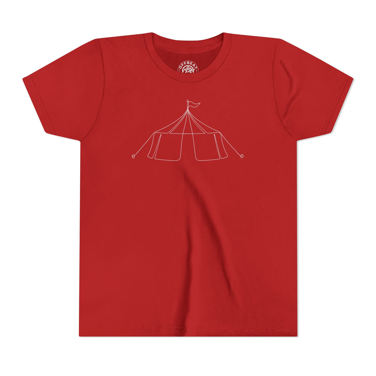 Youth Tee — Minimalist Circus Tent Graphic Kids Shirt