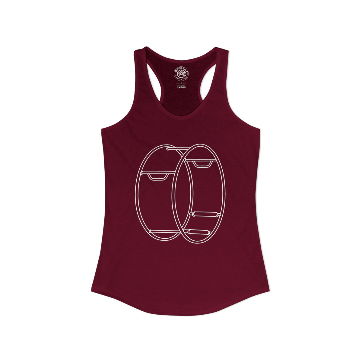 Women's Minimalist German Gym Wheel Racerback Tank
