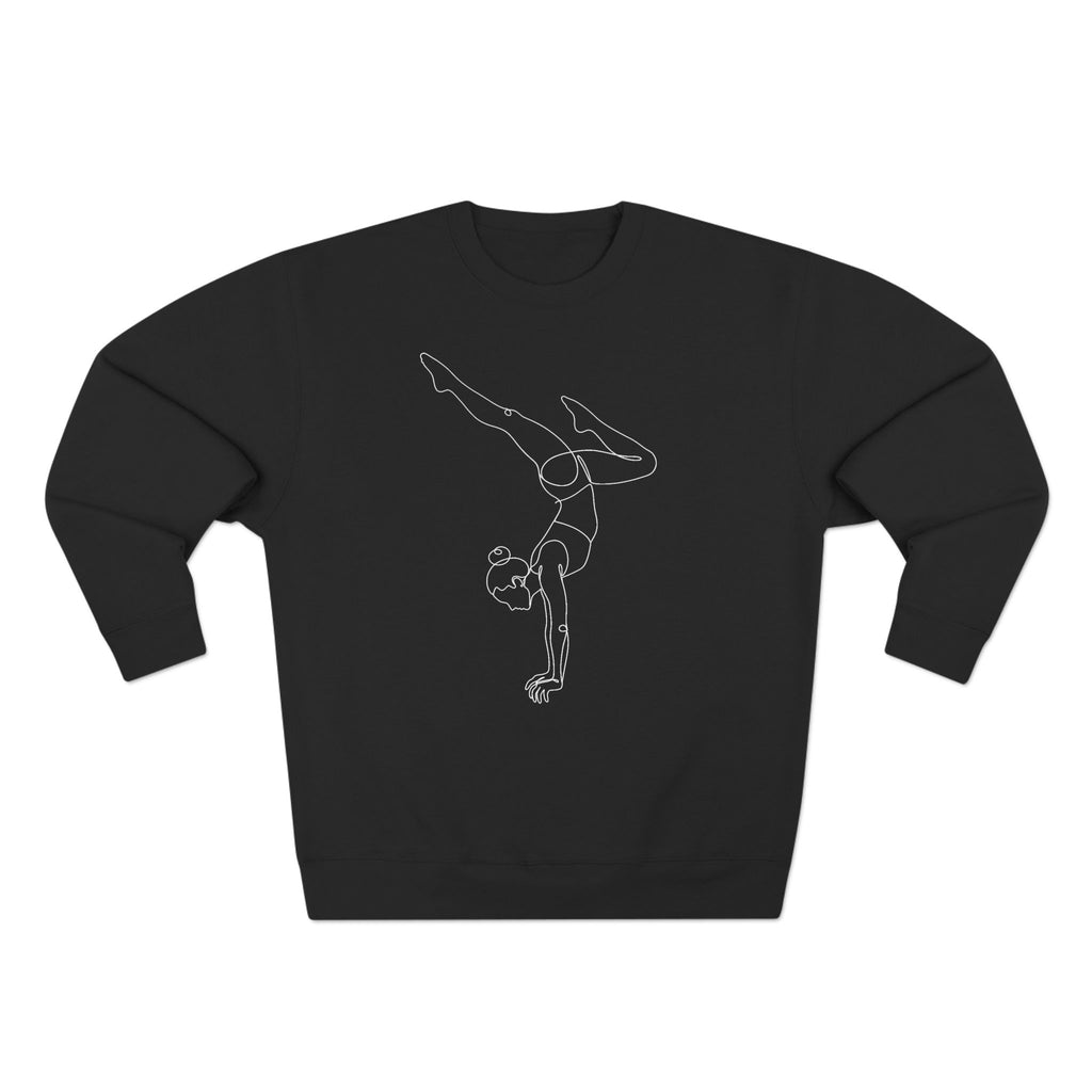 Line Art Handbalancer Feminine Figure Crewneck Sweatshirt