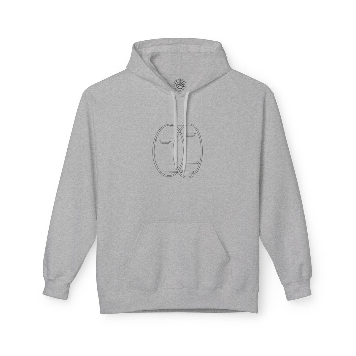 Minimalist German Gym Wheel Fleece Hoodie