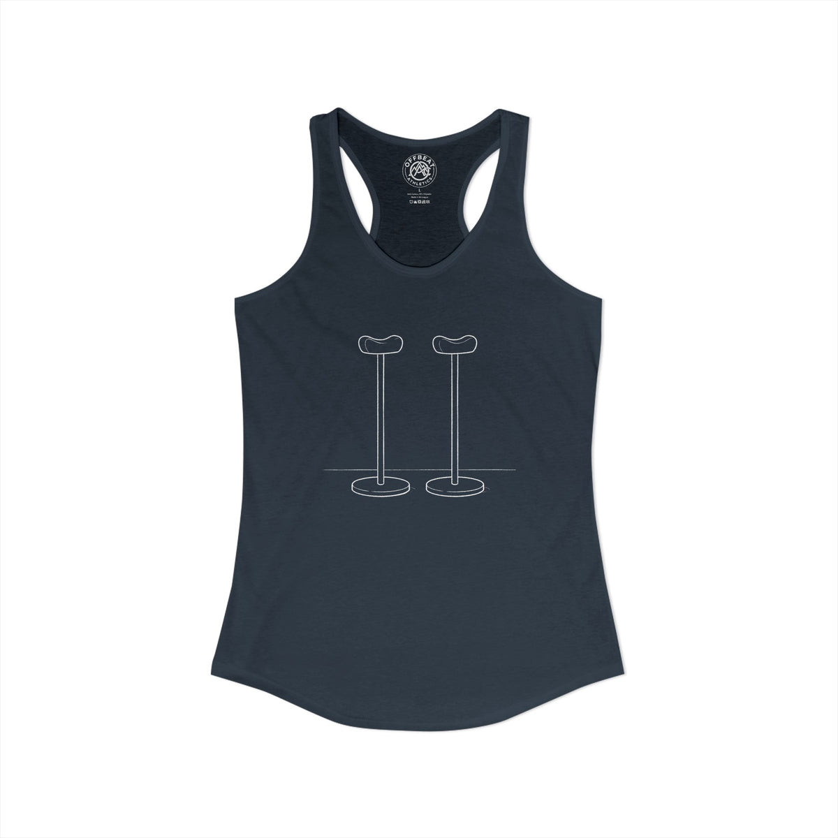 Women's Minimalist Handbalancing Canes Racerback Tank