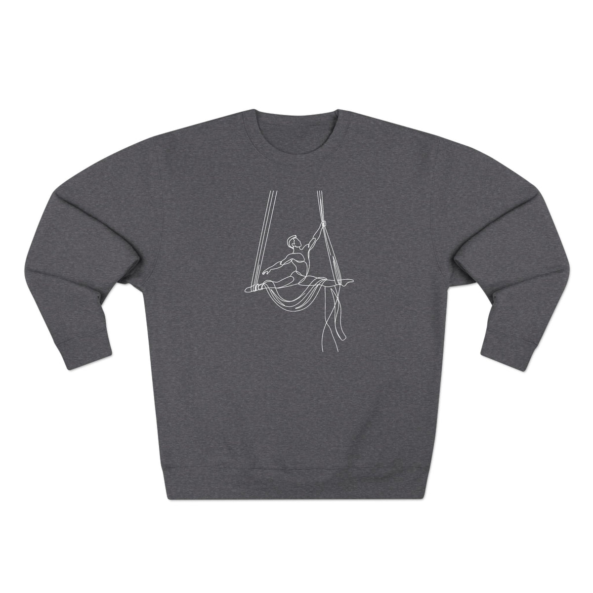 Line Art Aerial Silks Masculine Figure Crewneck Sweatshirt