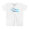 Youth Tee — "Fly High" Inspirational Blue Kids Shirt