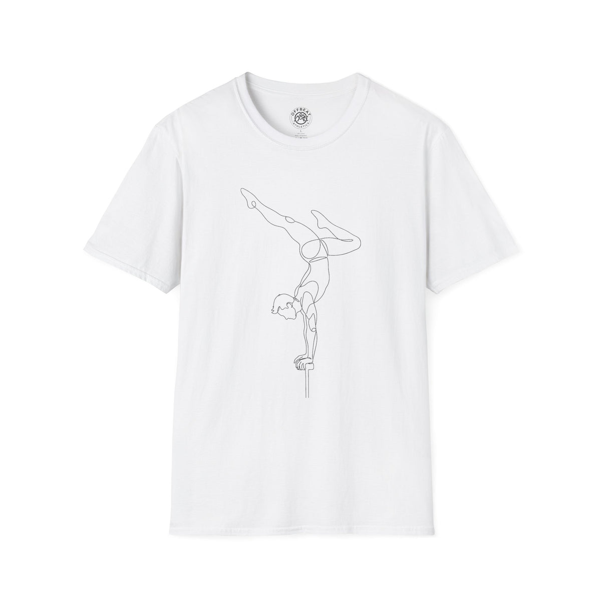 Line Art Handbalancing Masculine Figure T-Shirt
