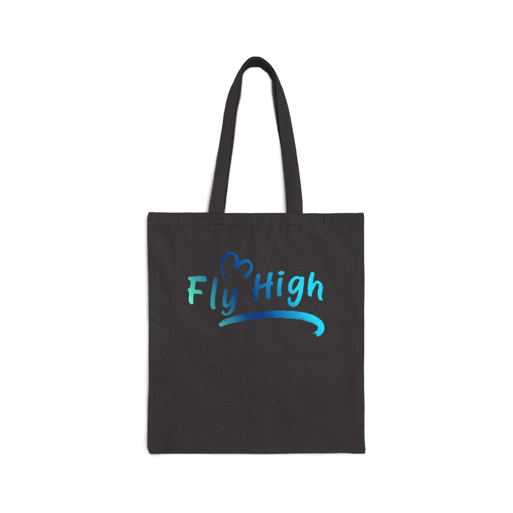 Tote Bag — "Fly High" Gradient Script Canvas Tote