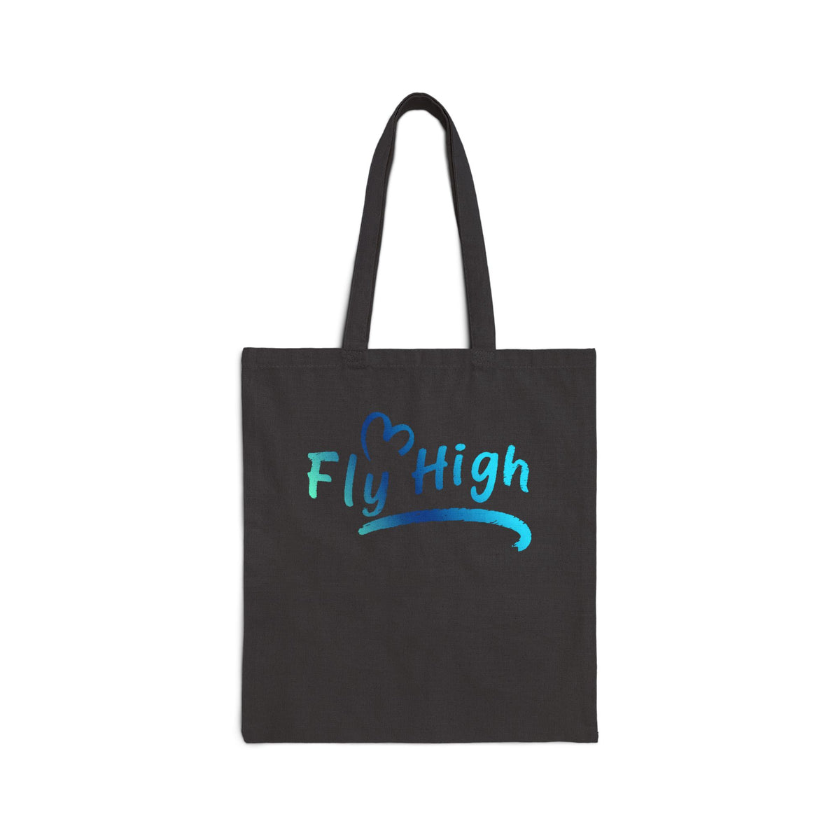Tote Bag — "Fly High" Gradient Script Canvas Tote