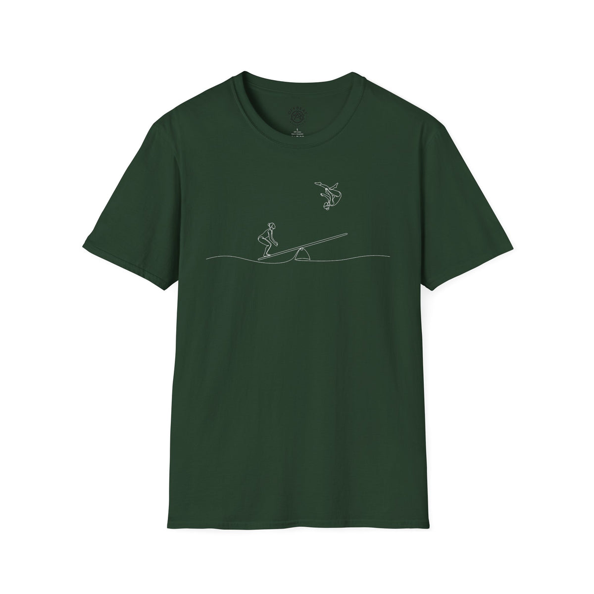 Teeterboard Line Art | Two Female Acrobats T-Shirt