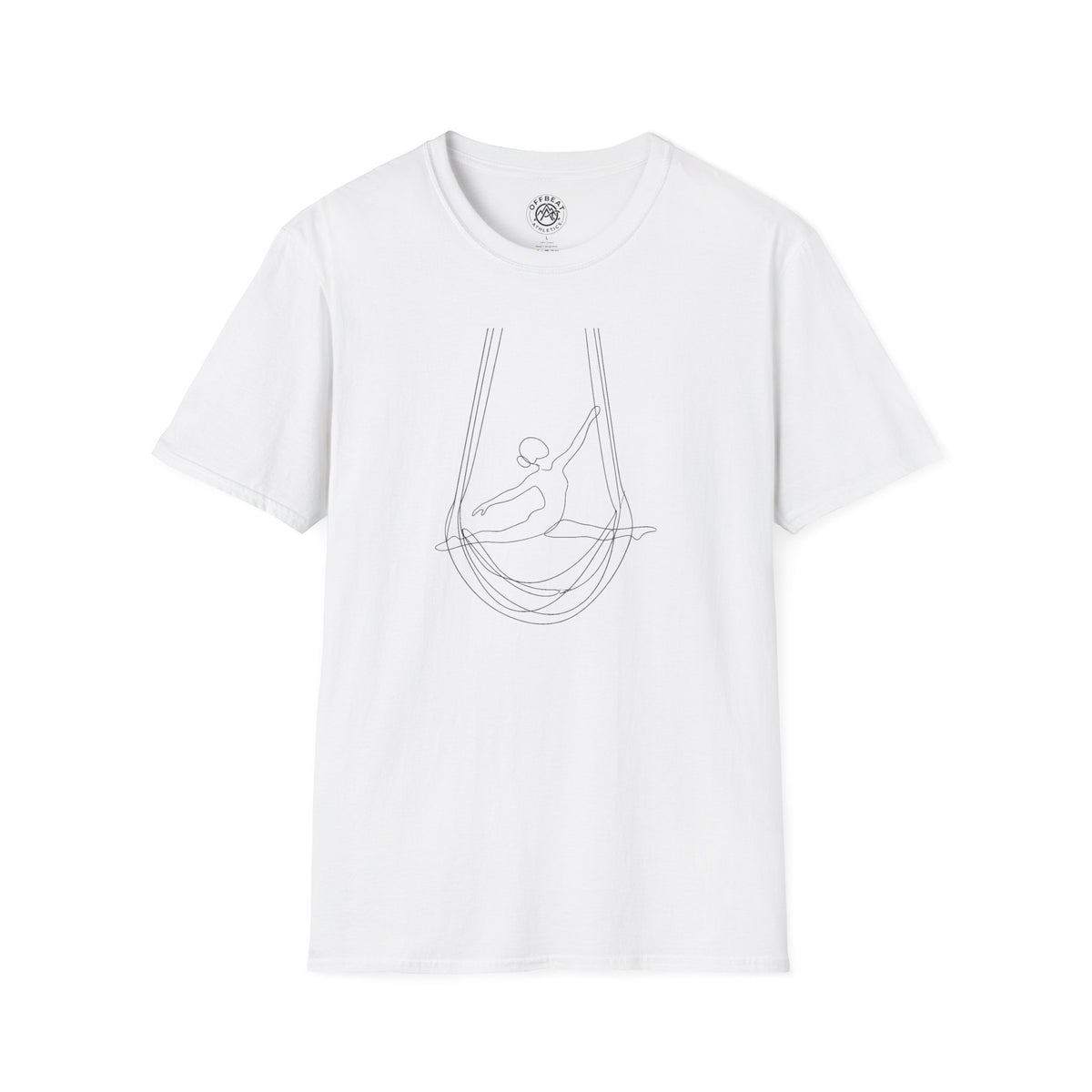 Line Art Aerial Hammock Feminine Figure T-Shirt