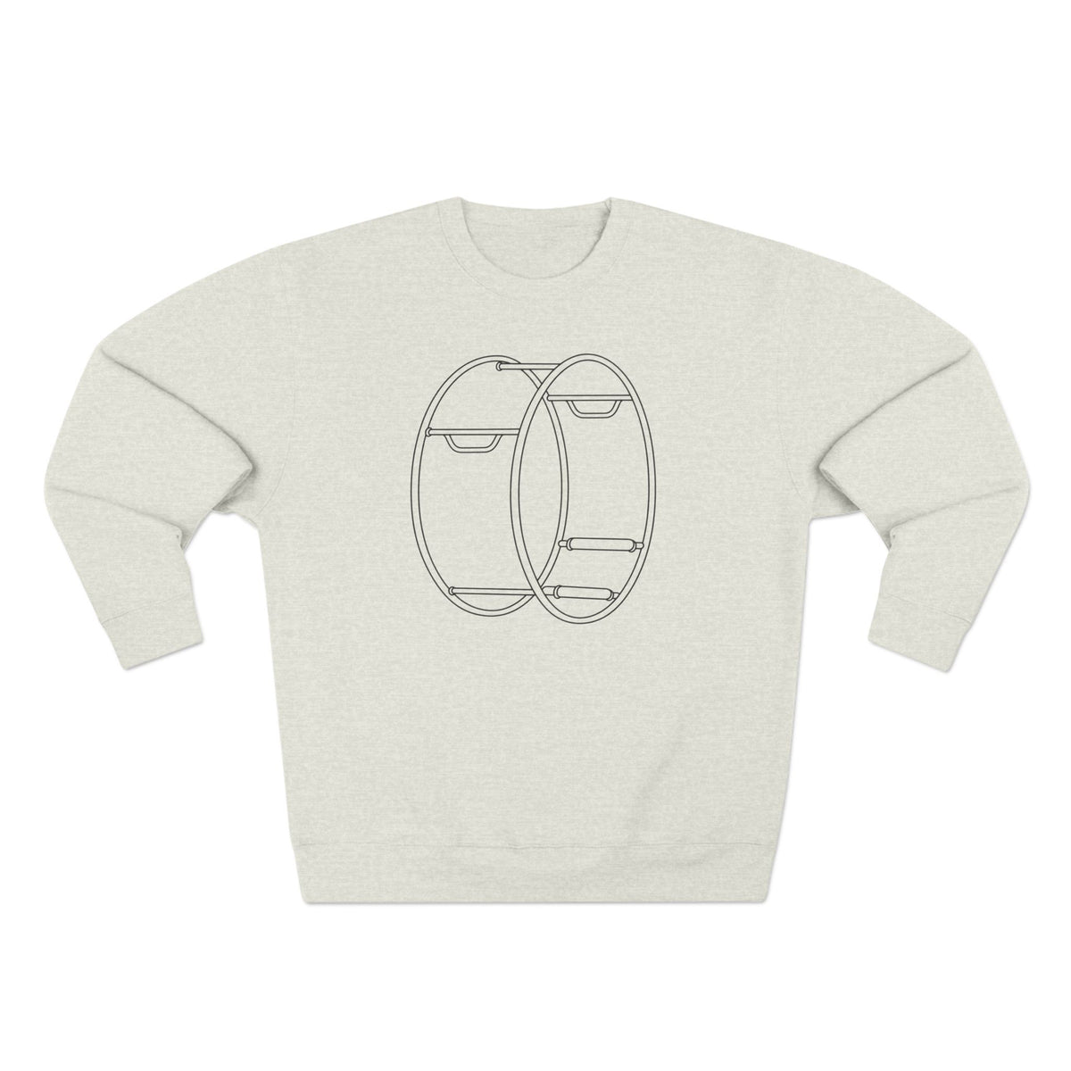 Minimalist German Gym Wheel Crewneck Sweatshirt