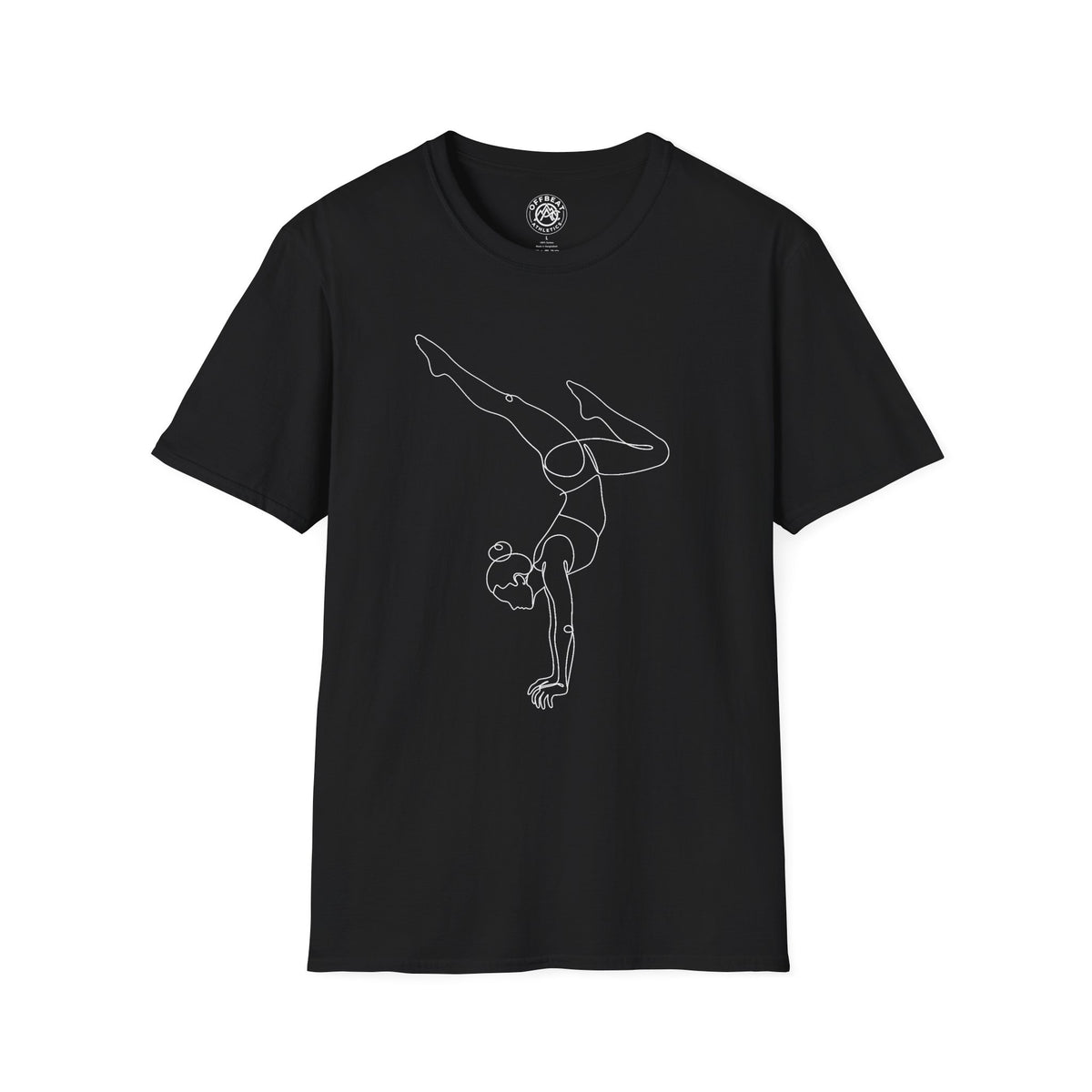 Line Art Handbalancing Feminine Figure T-Shirt