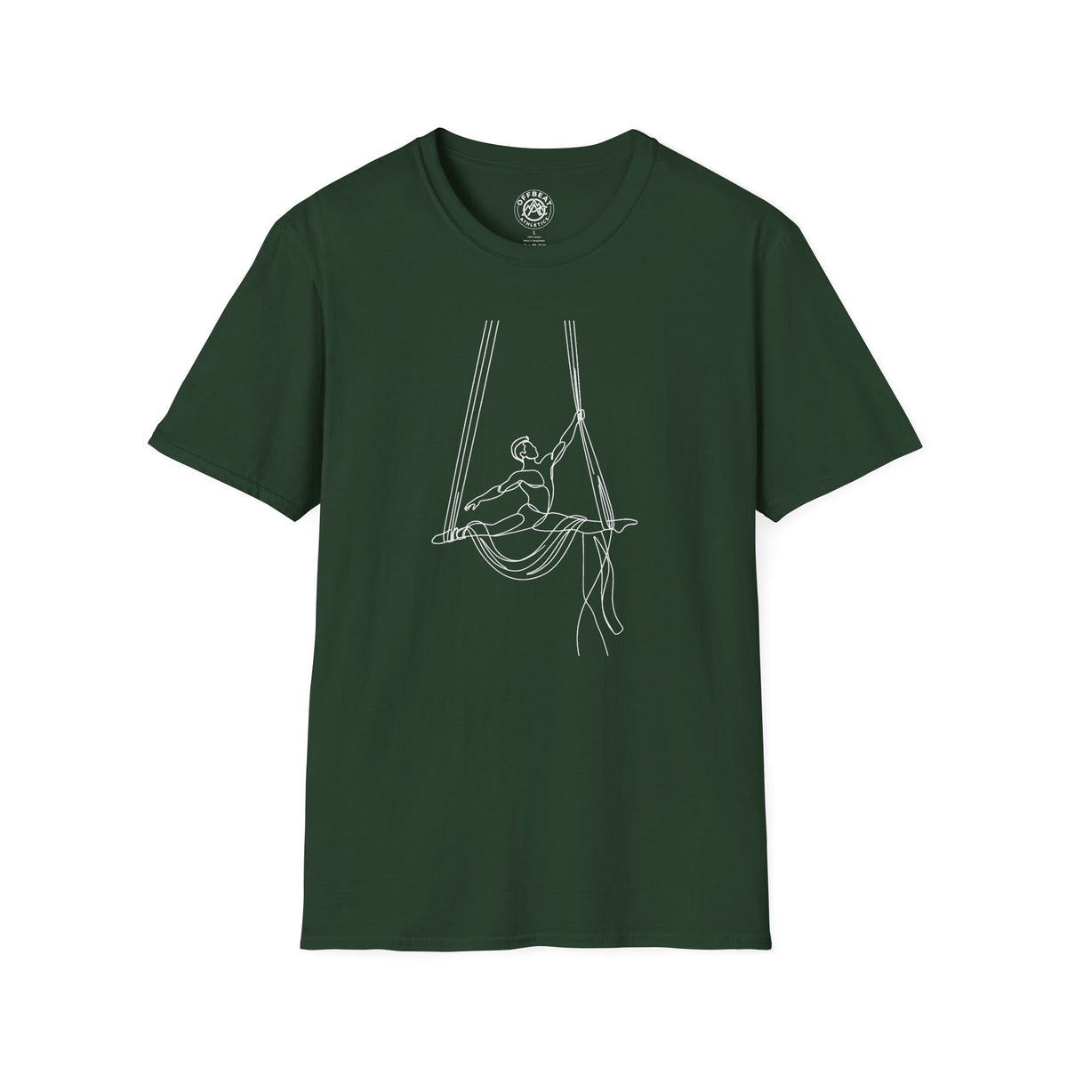 Line Art Aerial Silks Masculine Figure T-Shirt