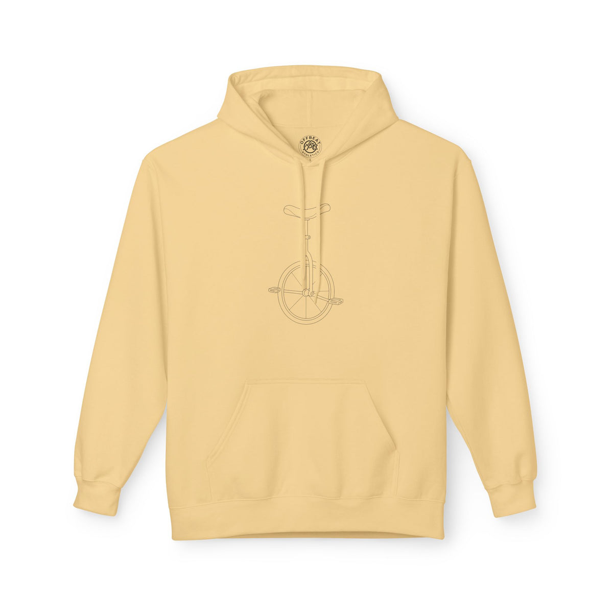 Minimalist Unicycle Line Art Fleece Hoodie