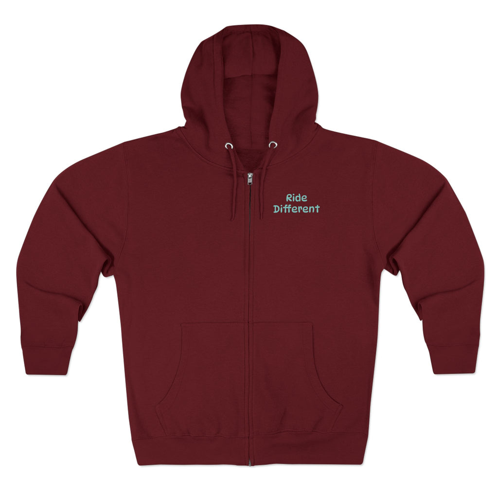 Ride Different Unicycle Zip Hoodie