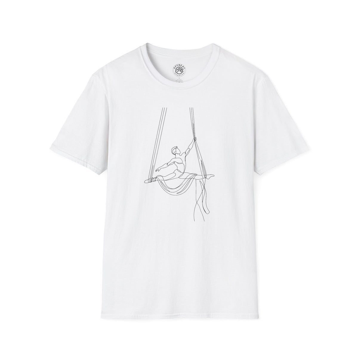 Line Art Aerial Silks Masculine Figure T-Shirt