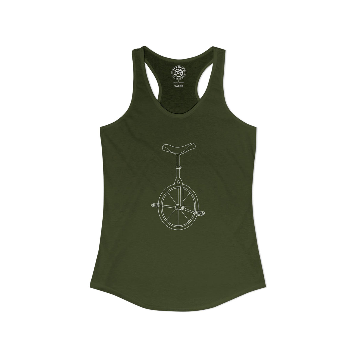 Women's Minimalist Unicycle Racerback Tank
